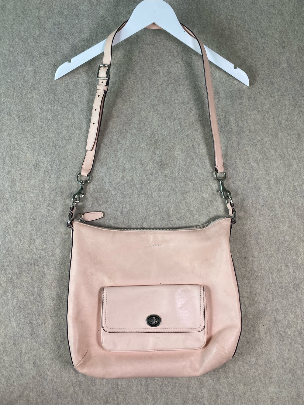 Coach Legacy Courtenay Hobo 22381 Blush Pink Leather Crossbody Bag